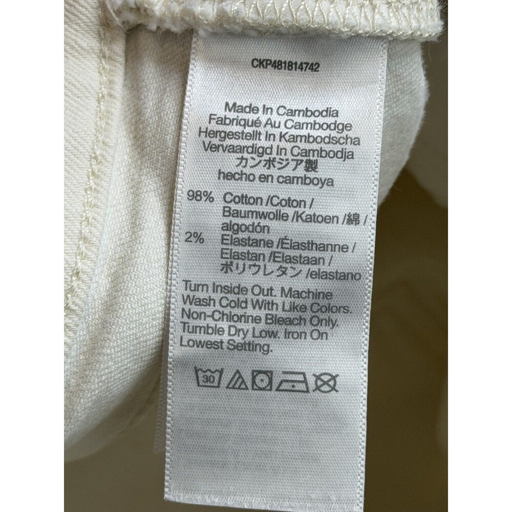 Madewell Perfect Vintage Wide Leg Crop Jeans Womens 28 Beige High Rise Raw Hem D - Picture 9 of 12